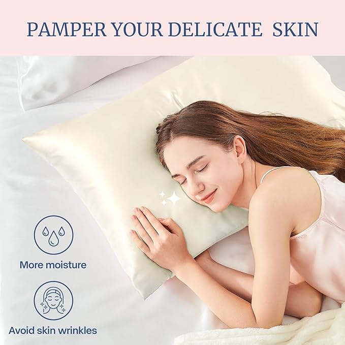 BEDELITE Satin Pillowcase for Hair and Skin, Super Soft and Cooling Similar to - Image 3