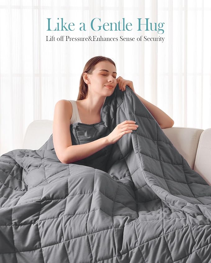 Topblan Weighted Blanket for Adults 12lbs, Breathable Cooling Weighted Blanket - Image 2