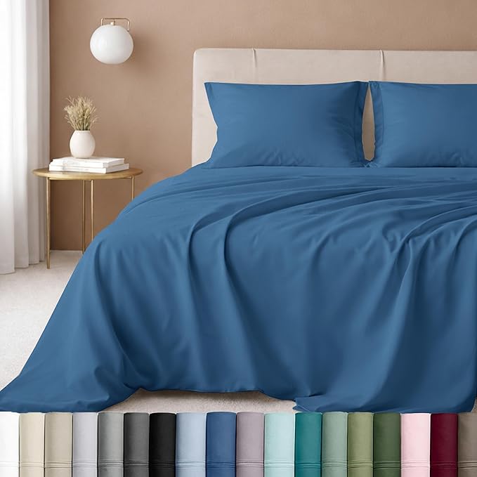 California Design Den Natural 100% Cotton Bed Sheets Full Size Set by CaliforniaDesignDen