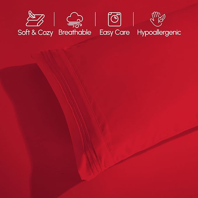 Elegant Comfort Luxurious 1500 Premium Hotel Quality Microfiber 4-Piece Sheet - Image 8