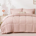 Love's cabin King Size Comforter Set Blush Pink, 7 Pieces King Bed in a Bag by Lovescabin