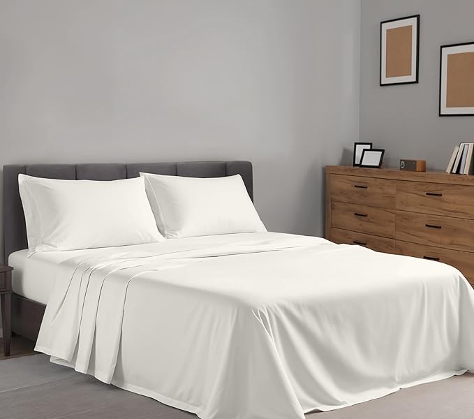 RUVANTI 100% Cotton Sheets – California King Percale Bedding, Cooling & - Image 2