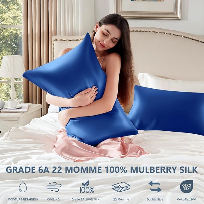 Silk Pillow Cases Queen Size 100% Mulberry Silk Pillowcase - Image 6