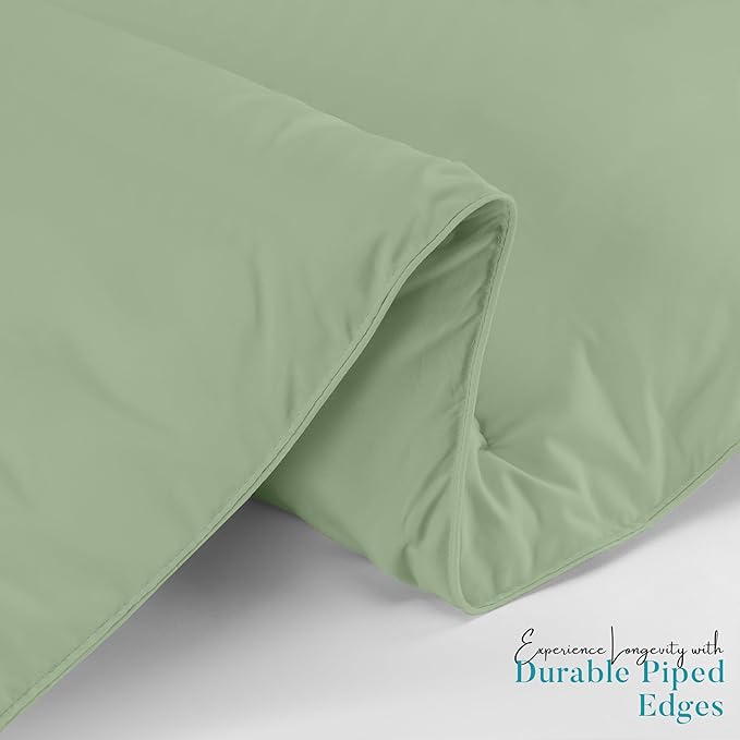 Utopia Bedding Twin Comforter Duvet Insert, Quilted Sage Green Comforter - Image 7