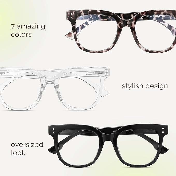 miyya Blue Light Glasses for Women & Men – Oversized UV & Blue Light Blocker - Image 8