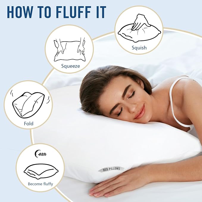 Piwaal Luxury Hotel Pillows for Sleeping 2 Pack, Bed Pillows King Size Set of 2 - Image 6