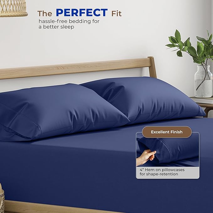 Thread Spread 100% Egyptian Cotton King Size Pillow Cases Set of 2 - Image 4