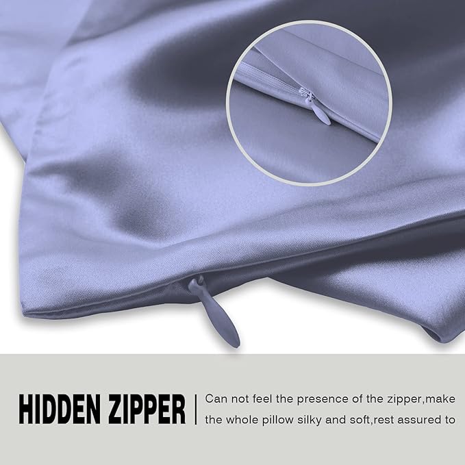 Silk Pillow Cases 2 Pack Soft Breathable and Sliky King Size Pillow Cases Set - Image 4