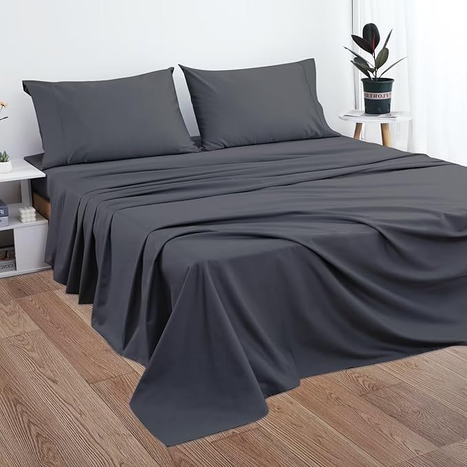 2-Pack Cotton King Flat Sheet Only, 600 Thread Count 100% Egyptian Cotton Top - Image 5