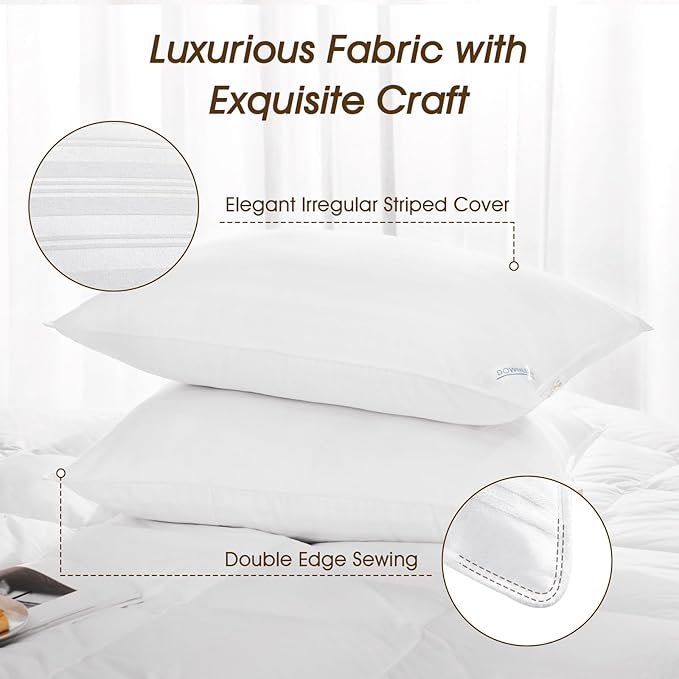 downluxe Down Alternative Pillows King Size Set of 2 - Image 7