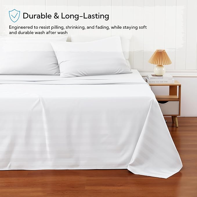 Cotton Flat Sheets Only, 600 TC 100% Cotton Flat Sheet Top Sheet Only, Queen - Image 5