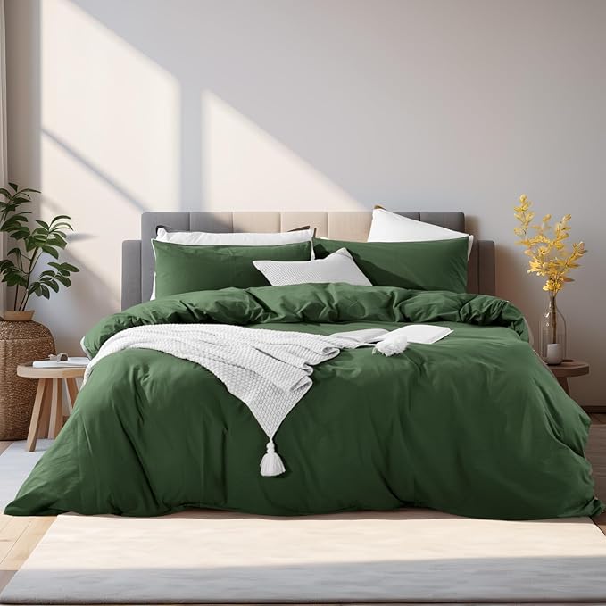 NEXHOME PRO Duvet Cover Set Super King Size, Linen Look Textured Organic - Image 2
