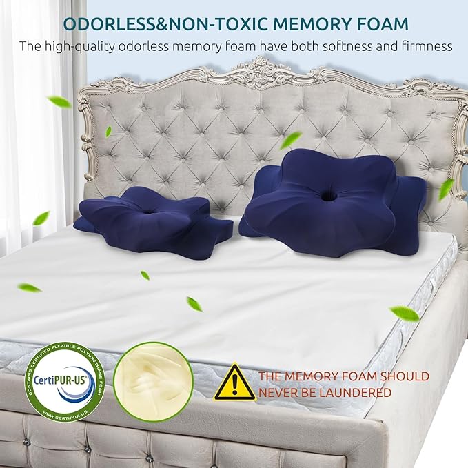 DONAMA Cervical Pillow for Neck and Shoulder Pain Relief, Cooling Contour - Image 4