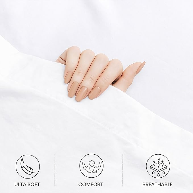 GOLD TEXTILES Queen Flat Sheet 6 Pack – Brushed Microfiber Top Sheets - Image 4