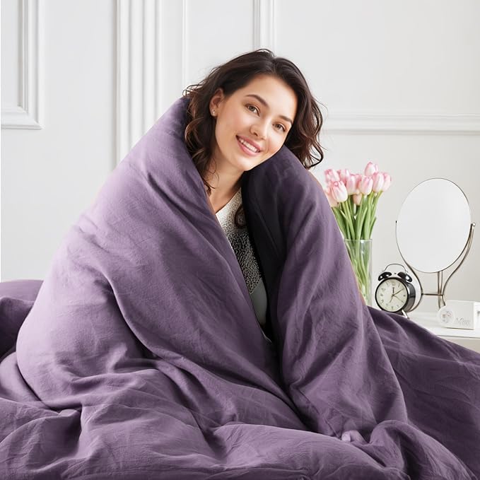 NEXHOME PRO King Duvet Cover Set, 100% Washed Cotton - Image 7