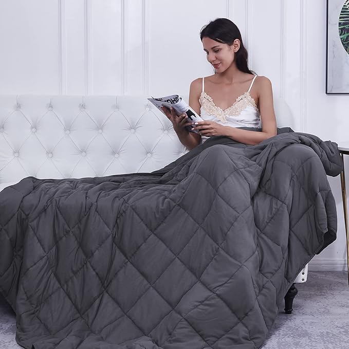 Weighted Blanket 25lbs 88"x104" Cooling Breathable Heavy Blanket Microfiber - Image 7