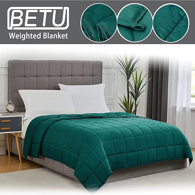 Green Weighted Blanket for Adults 20lbs, King Size Cooling Heavy Throw Blanket - Image 4