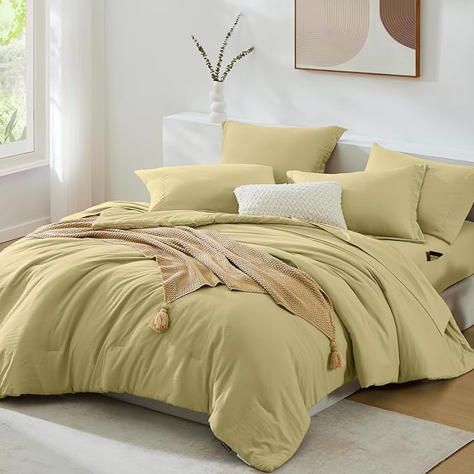 WRENSONGE Full Size Comforter Set- 7 Pieces Hemp Bed in a Bag Full Size - Image 2