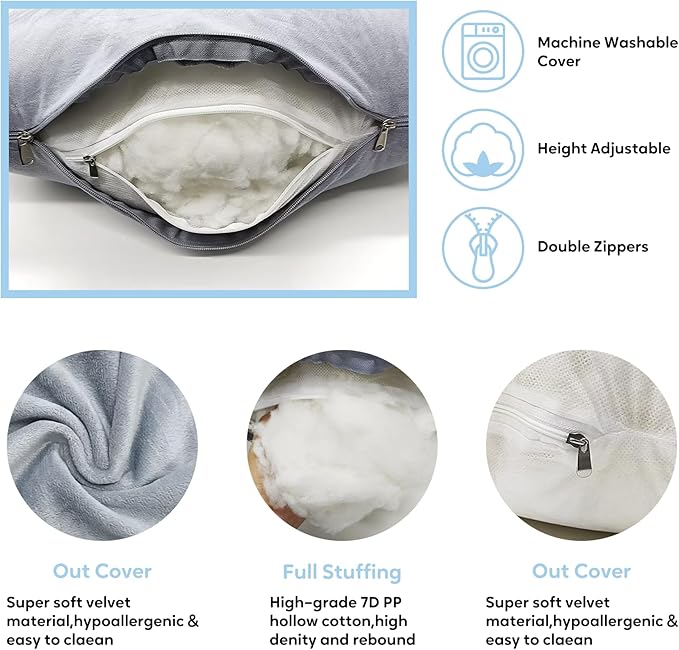 U-Shaped Pregnancy Pillow for Sleeping, Full Body Support for Back, HIPS & Belly - Image 4