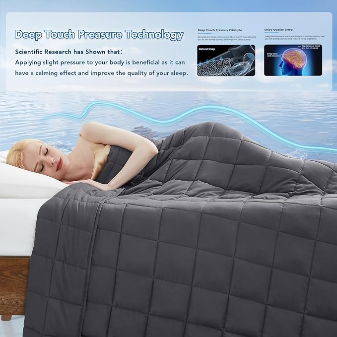 Topcee Weighted Blanket Cooling Throw Heavy Blanket - Image 4