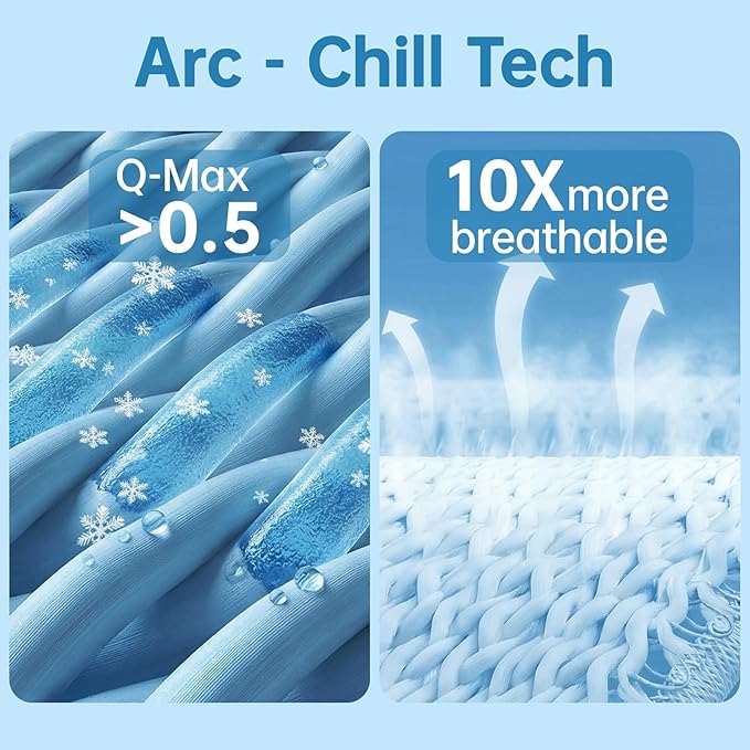 Guohaoi Cooling Blankets for Hot Sleepers, Arc-Chill Q-Max >0.5 Cool Fiber - Image 3