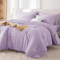 MUXHOMO 5 Pieces Twin Comforter Set, Seersucker Bed in a Bag Twin Size by MUXHOMO