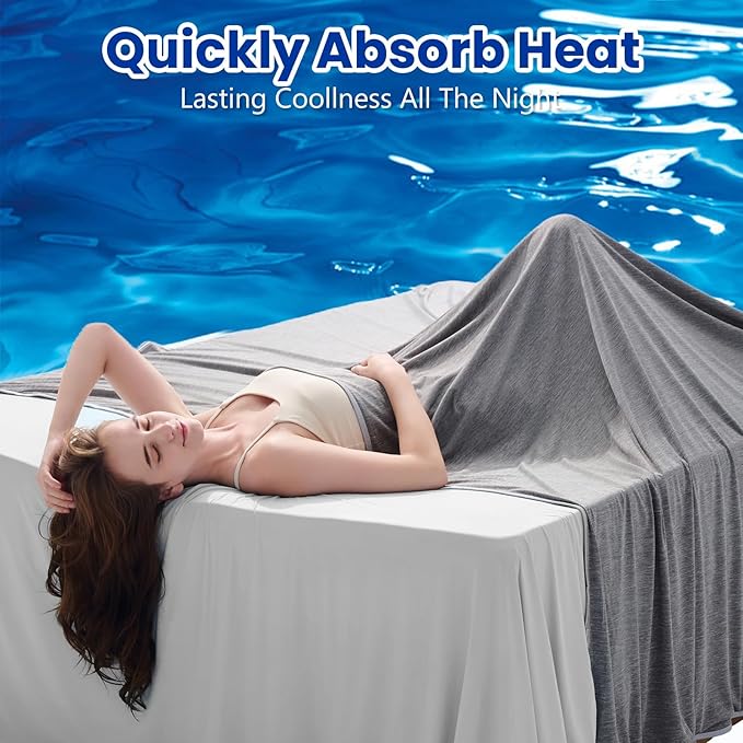 TOPCEE Cooling Blanketfor Night Sweats Absorbs Heat to Keep Adults, Children - Image 2
