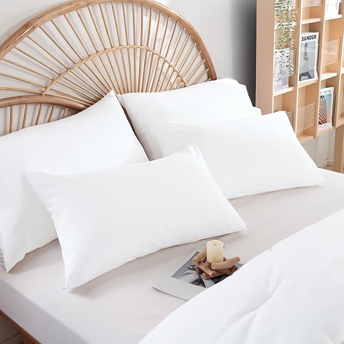 weigelia Queen Comforter Set White Comforter Boho Solid Color Bedding - Image 5