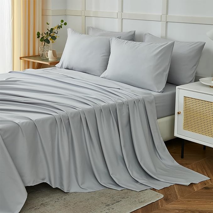 ILAVANDE King Size Sheets Set 6 Piece, Hotel Luxury Super Soft 1800 Series by ILAVANDEforYourBedHome