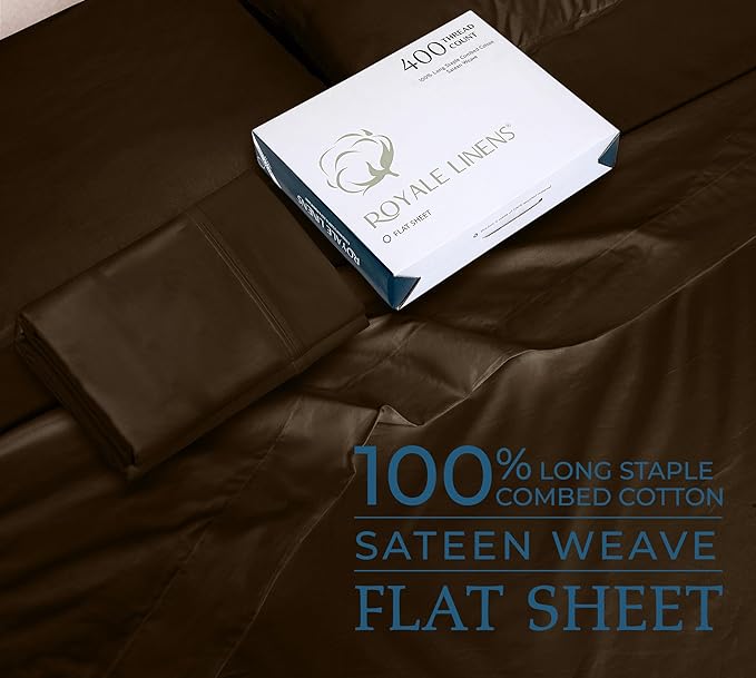 400 Thread Count 100% American Grown Cotton Flat Sheet - Image 2