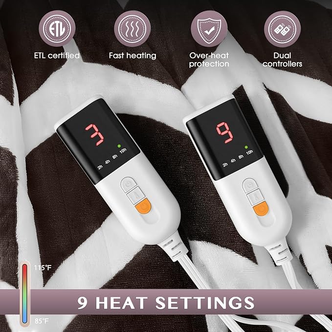 VENTIMI Electric Blanket Queen Size, Fast Heating Blanket - Image 2