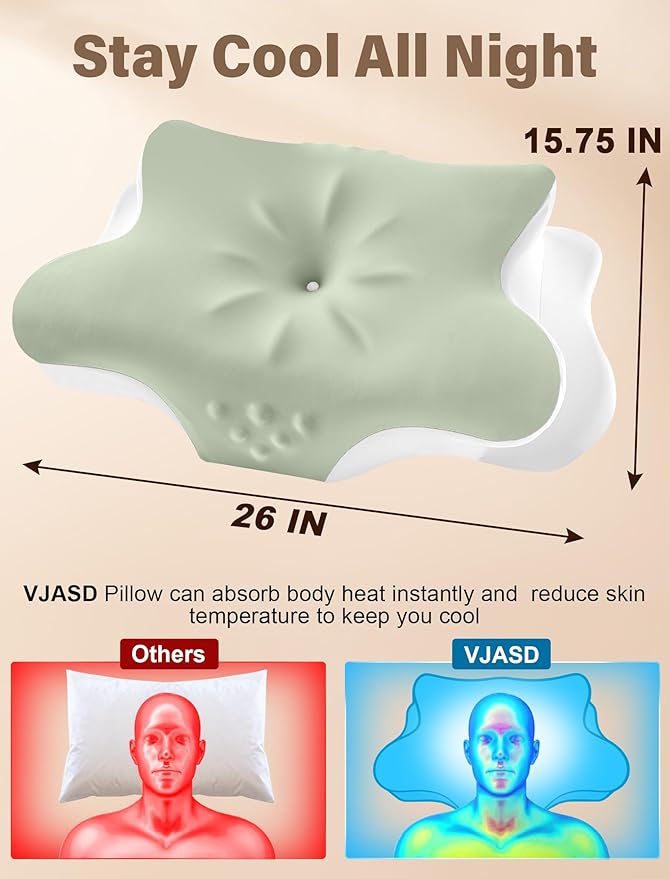 Cervical Neck Pillow for Pain Relief – Ergonomic Memory Foam Pillow for Side - Image 7
