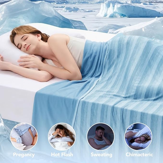 GOHERO Cooling Blanket for Couples- 60"x90" Summer Cooling Throw Blanket for - Image 4