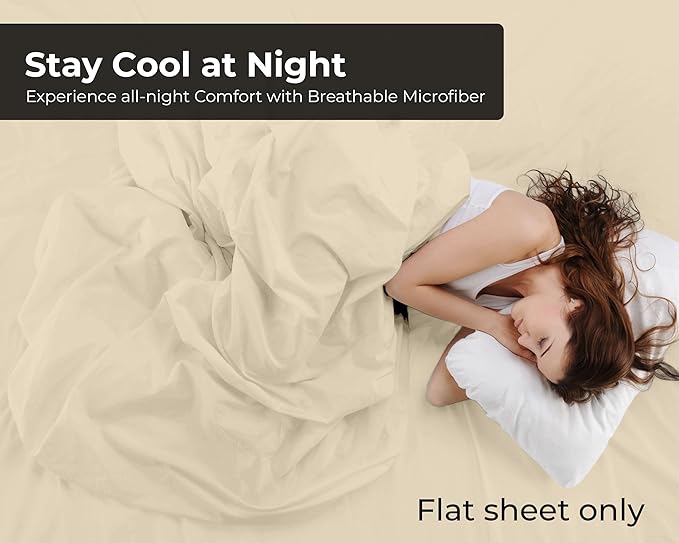 Royale Linens 2 Pack Bulk Flat Sheet Set - Image 4