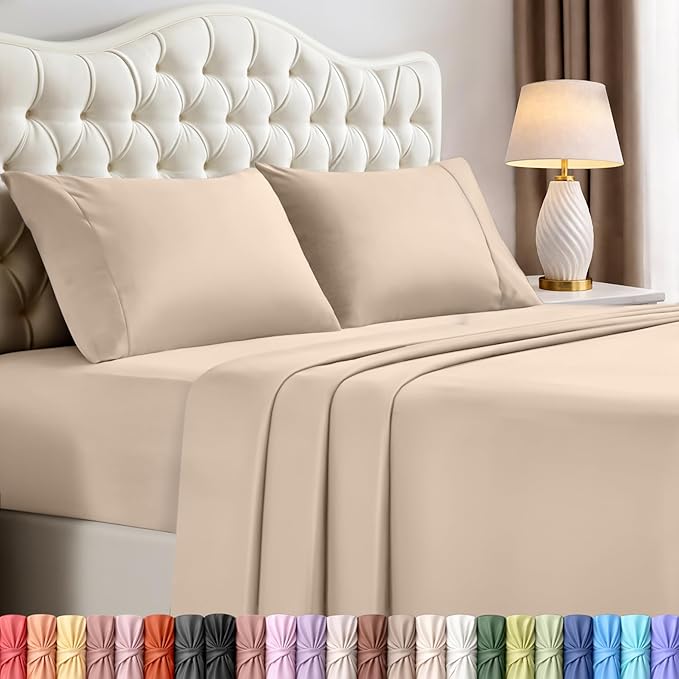 Utopia Bedding King Size Sheet Set – 4 Piece Bed Sheets, Soft and Breathable by UTOPIABEDDING