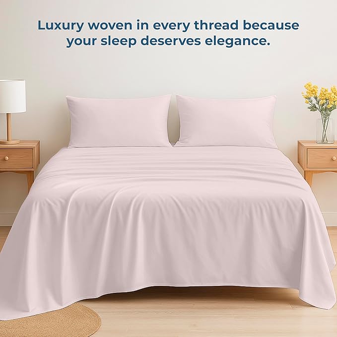 Royale Linens 100% Organic Cotton King Flat Sheet Only - Image 6