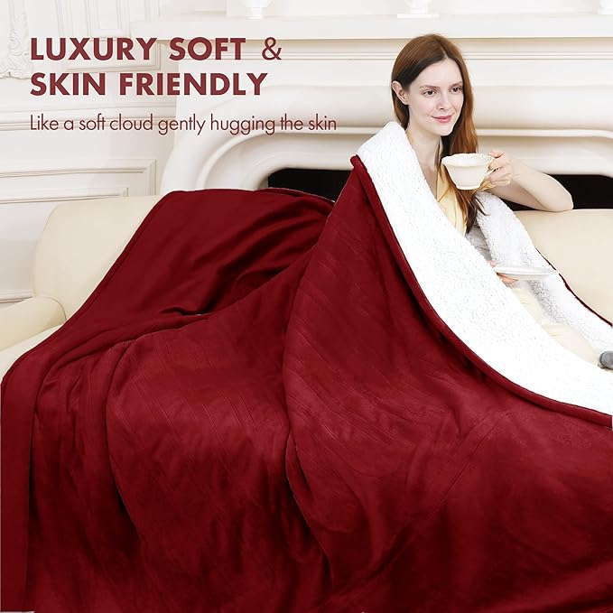 Electric Heated Throw Blanket 50" x 60" - Image 4