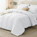 CozyLux Oversized Queen Comforter Sets White, 7 Pieces Bed in a Bag, 98x98 Box by CozyLux
