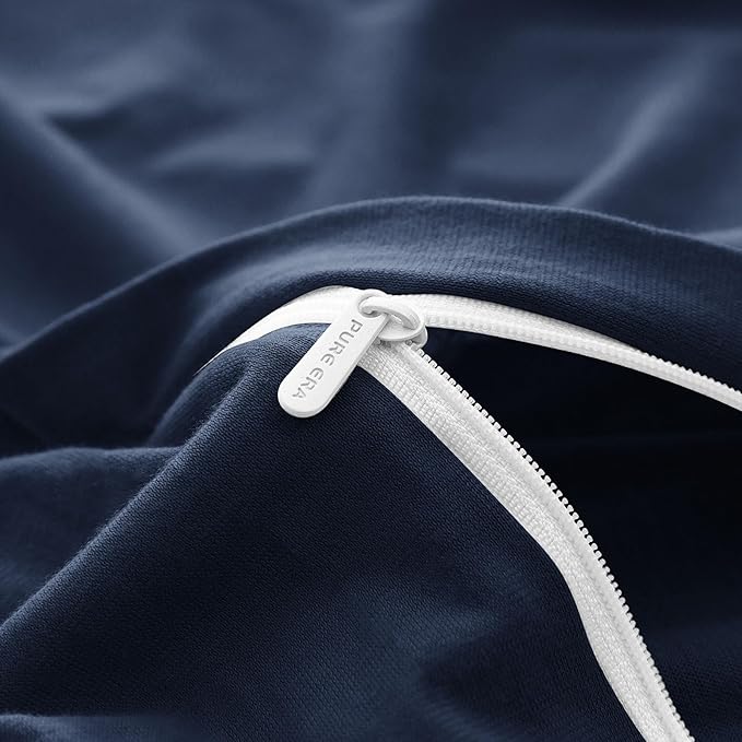 PURE ERA Jersey Knit Duvet Cover Set 100% T-Shirt Cotton Super Soft Comfy 3pc - Image 5