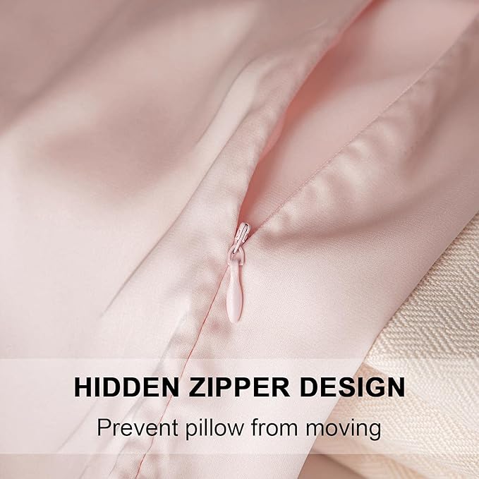 Mulberry Silk Pillowcase for Hair and Skin, Queen Size Cooling Silk Pillow Case - Image 2