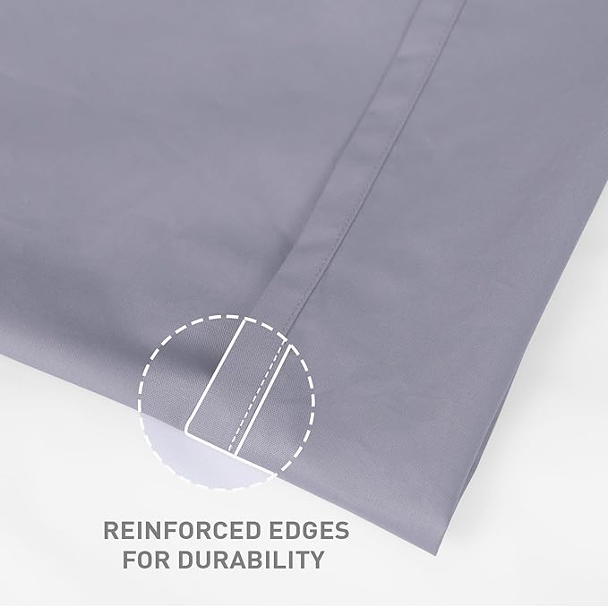 California King Size Flat Sheet 2 Pack, 100% Cotton Percale Flat Bed Sheet - Image 3