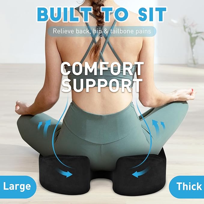 BlissTrends Seat Cushion with Velvet Cover, Thick Memory Foam Cushions - Image 5