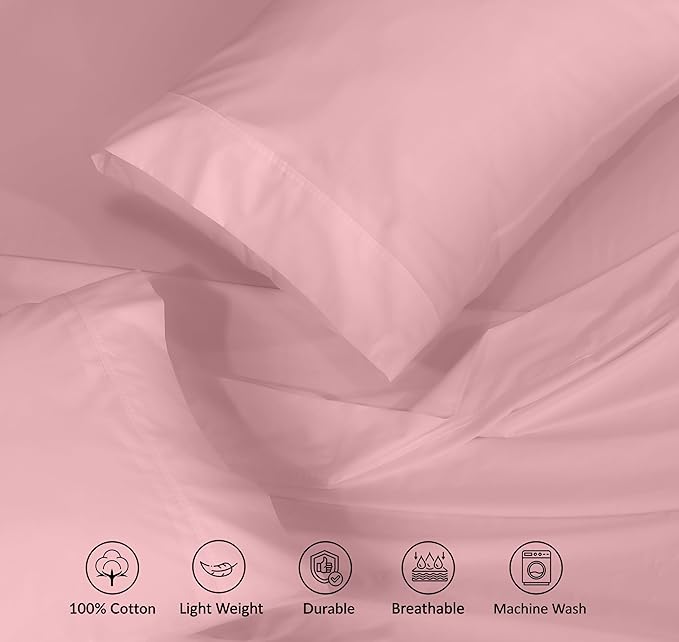 RUVANTI 100% Cotton Sheets – California King Percale Bedding, Cooling & - Image 4
