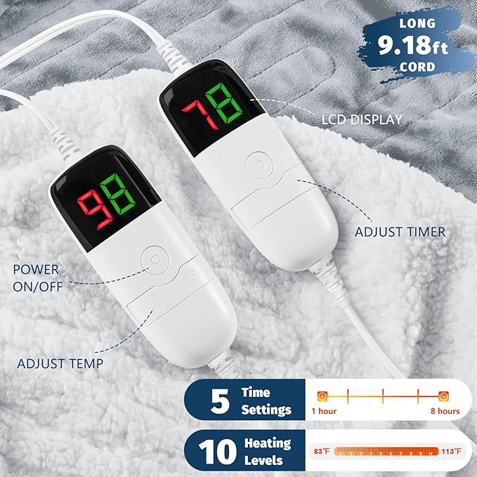 Heated Electric Blanket Queen Size - Image 3
