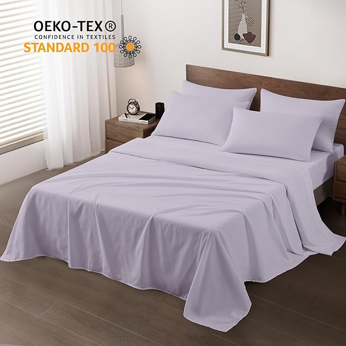 Maple&Stone Twin Flat Sheet 6 Pack, Premium Soft & Breathable, Brushed - Image 3