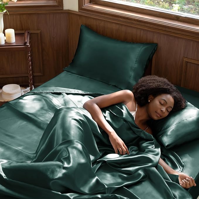 CozyLux Satin Sheets Full Size Sheets - Image 2