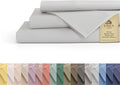 Linen Home 100% Cotton Percale Sheets Queen Size, Deep Pocket, 4 Pieces Set by LINENHOME