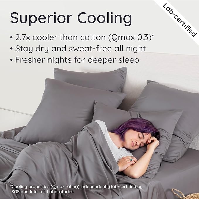 Bambaw 100% Viscose Derived from Bamboo Fitted Sheet Full Size, Cooling Fitted - Image 3