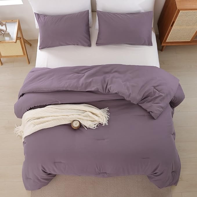ROSGONIA Dusty Purple Twin/Twin XL Comforter Set - Image 7