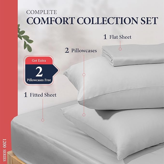 100% Egyptian Cotton Queen Size Sheets Set - Image 3